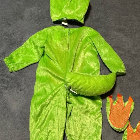 New Baby Green Dinosaur Halloween Costume (Size: 6-12 Months) - Picture 6 of 8